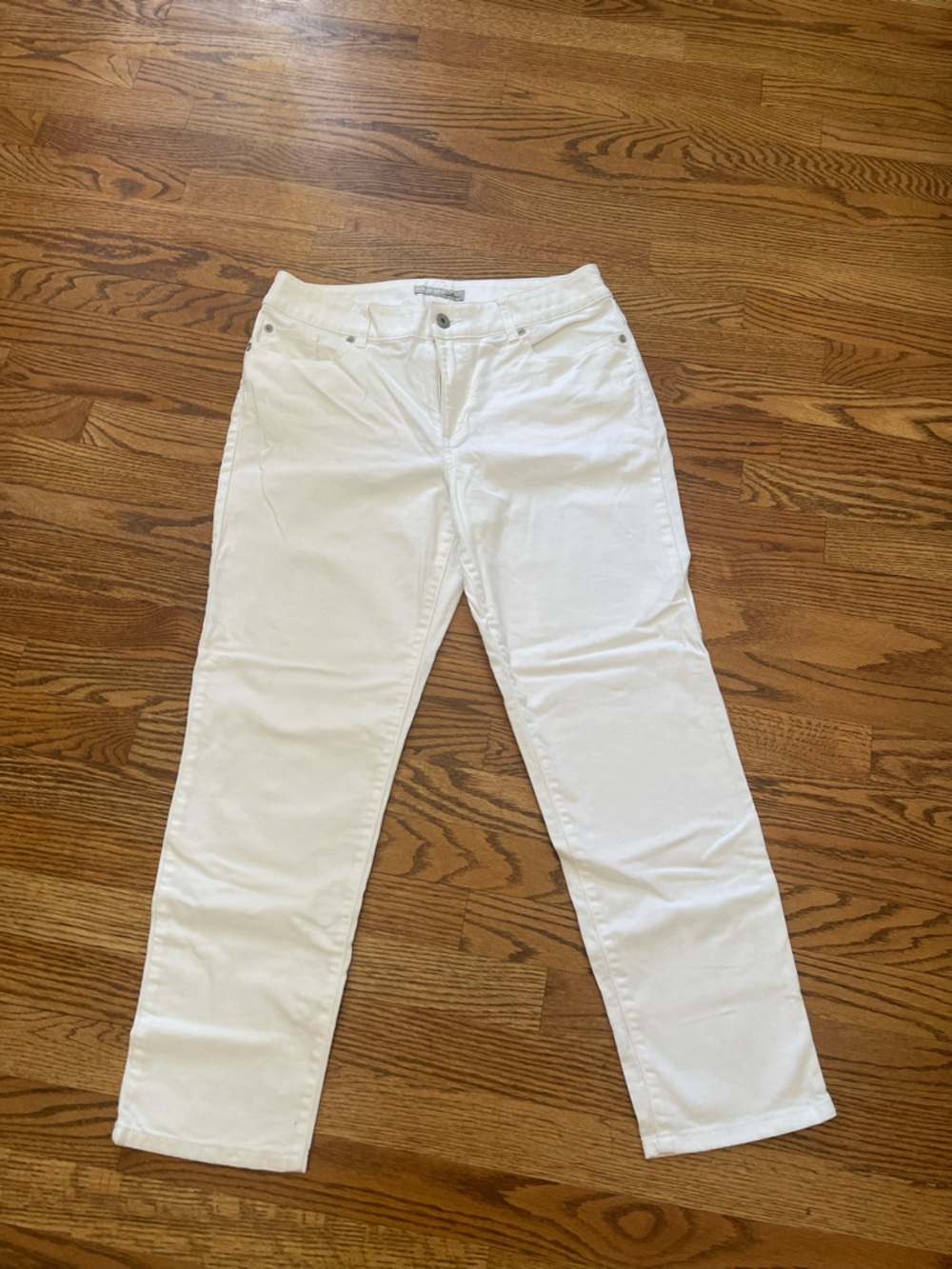Chicco White Straight Leg Pants Size M 28 29 High Waist